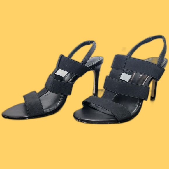 Elie Tahari Ithaca Open Toe Canvas Sandals - Size 38.5 - Picture 8 of 8